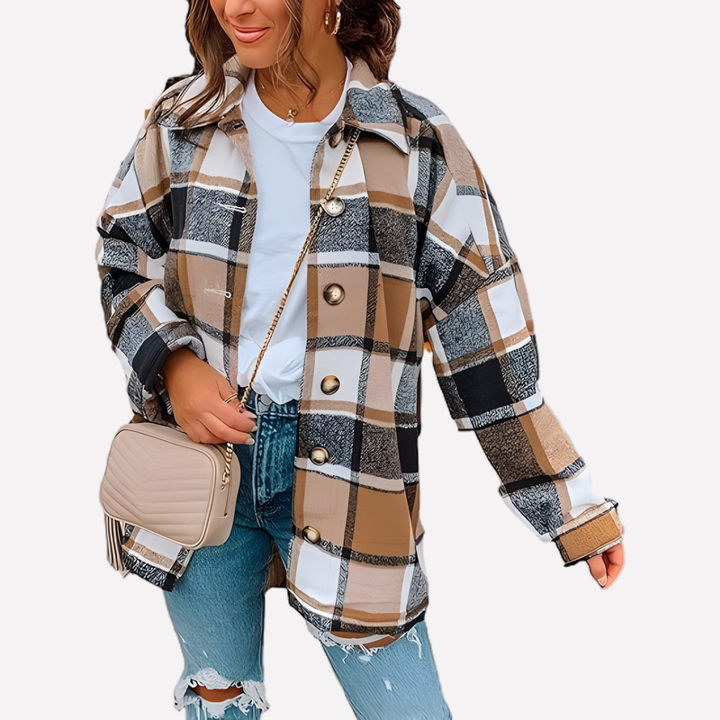 Veste à carreaux pour femmes