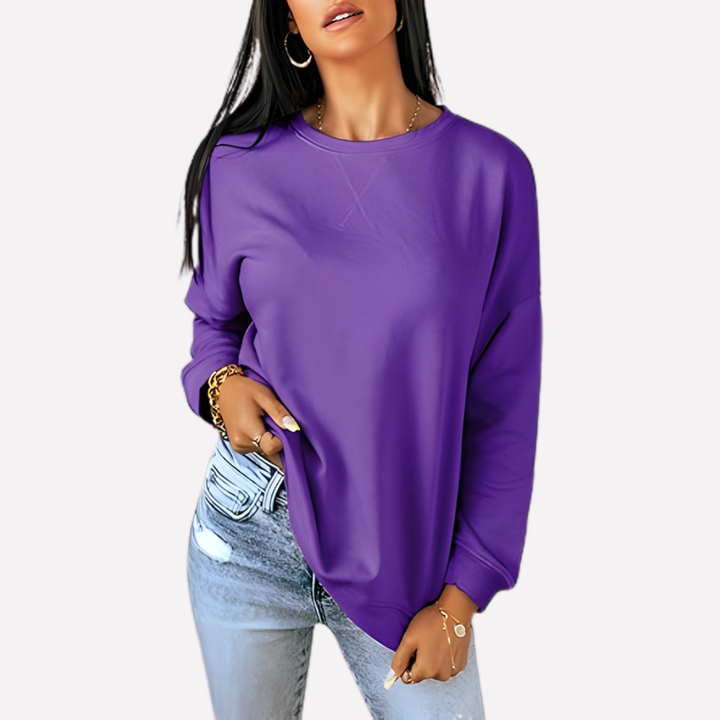 Sweat-shirt à col rond pour femmes