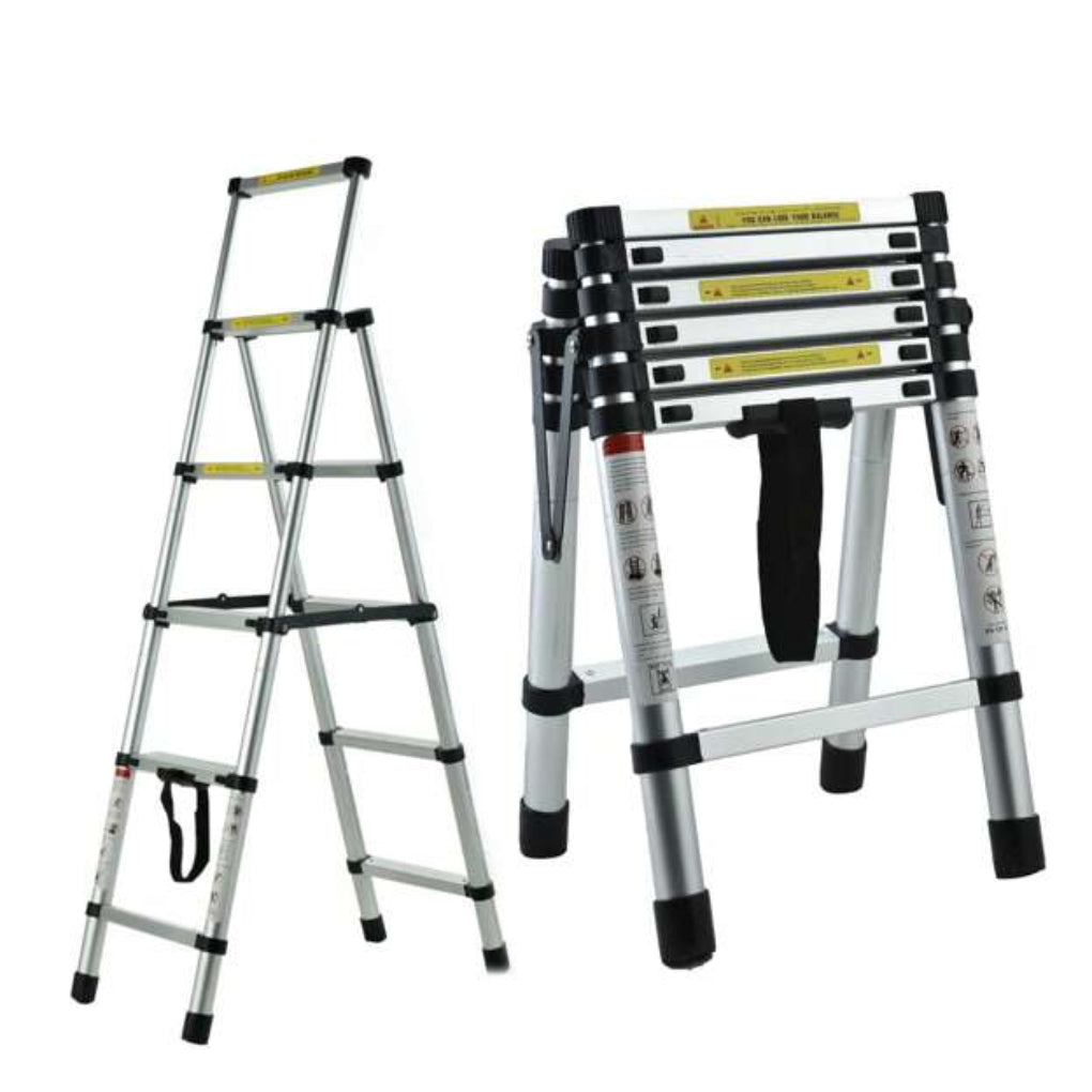 Échelle télescopique en aluminium 6FT+7FT – Sûre, Portable et Ajustable