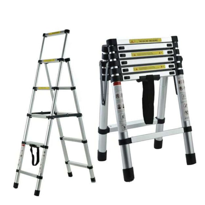 Échelle télescopique en aluminium 6FT+7FT – Sûre, Portable et Ajustable