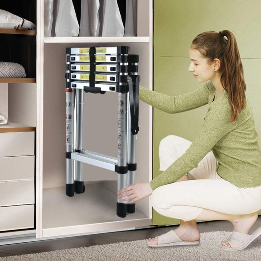 Échelle télescopique en aluminium 6FT+7FT – Sûre, Portable et Ajustable