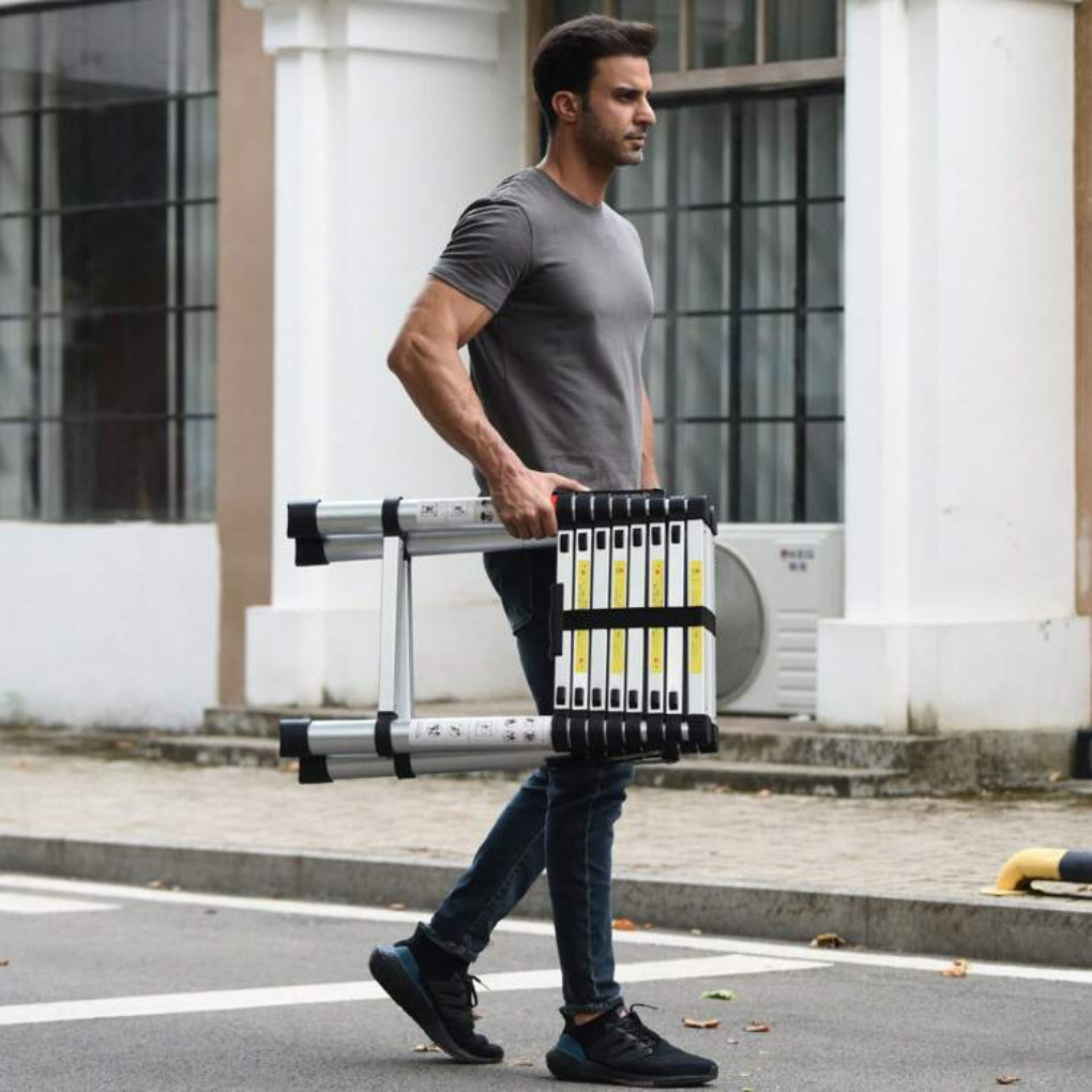 Échelle télescopique en aluminium 6FT+7FT – Sûre, Portable et Ajustable