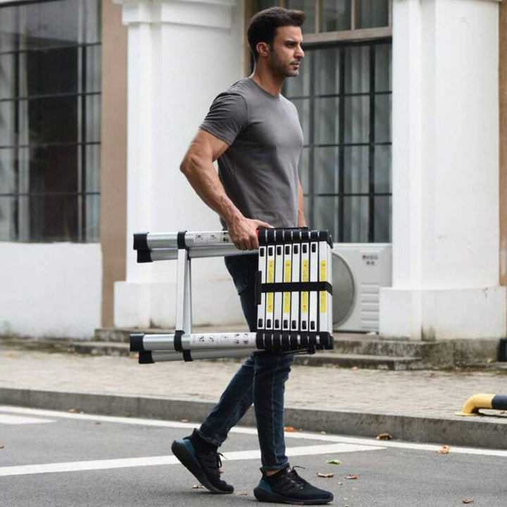 Échelle télescopique en aluminium 6FT+7FT – Sûre, Portable et Ajustable