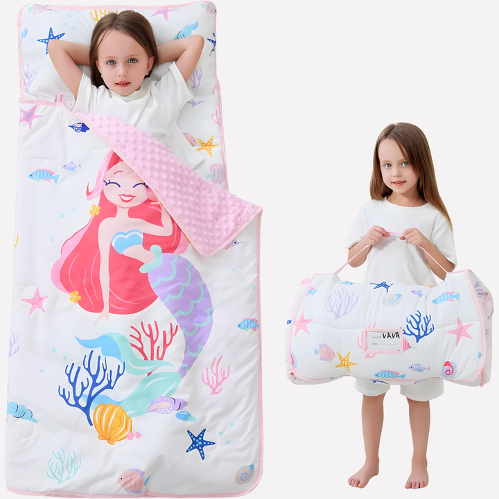 Tapis de Sieste pour Enfant avec Oreiller et Couverture