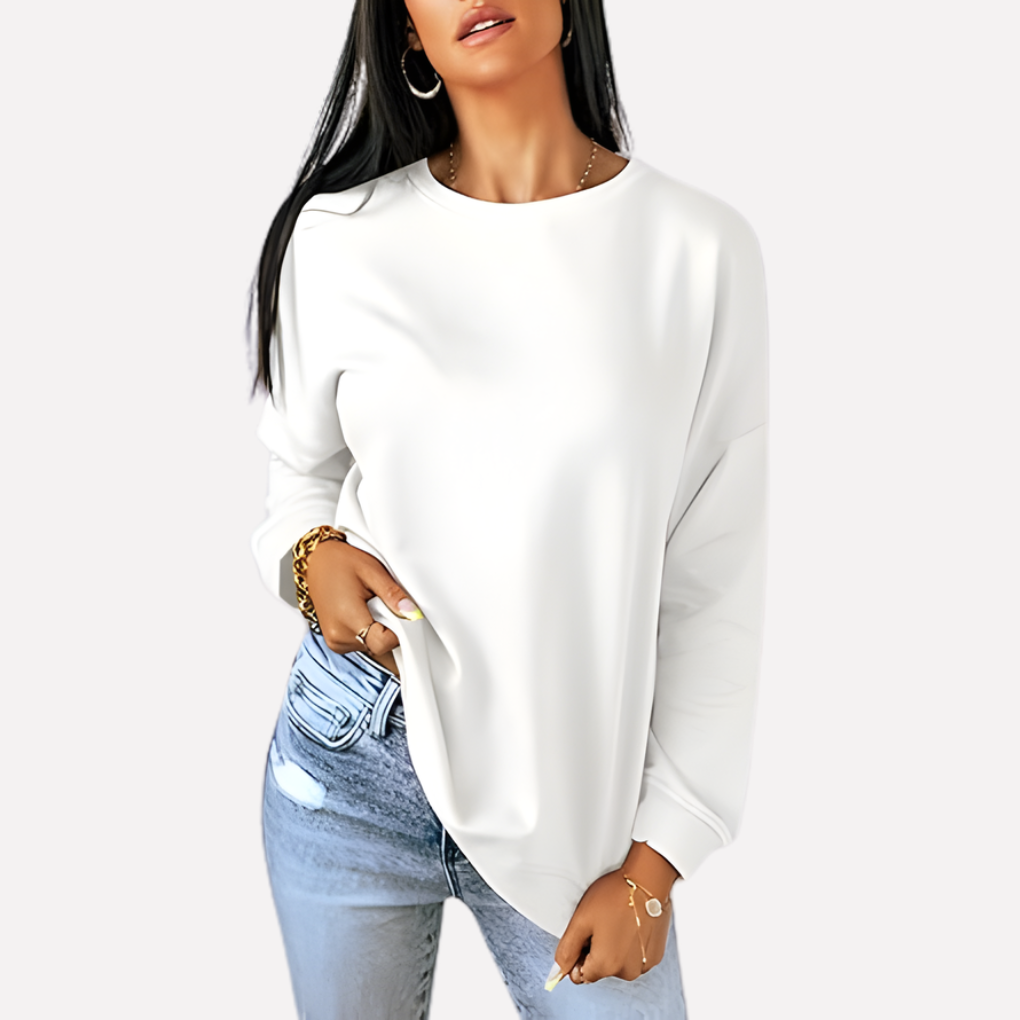 Sweat-shirt à col rond pour femmes