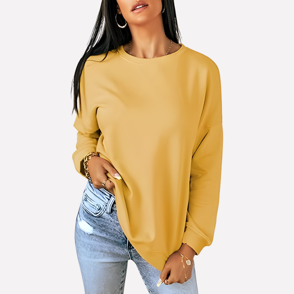 Sweat-shirt à col rond pour femmes