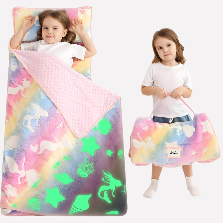 Tapis de Sieste pour Enfant avec Oreiller et Couverture