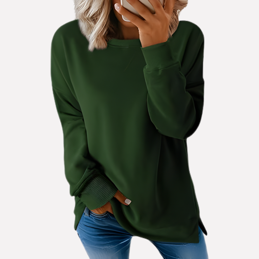 Sweat-shirt à col rond pour femmes