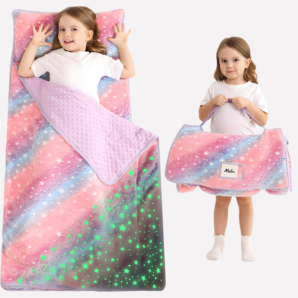 Tapis de Sieste pour Enfant avec Oreiller et Couverture