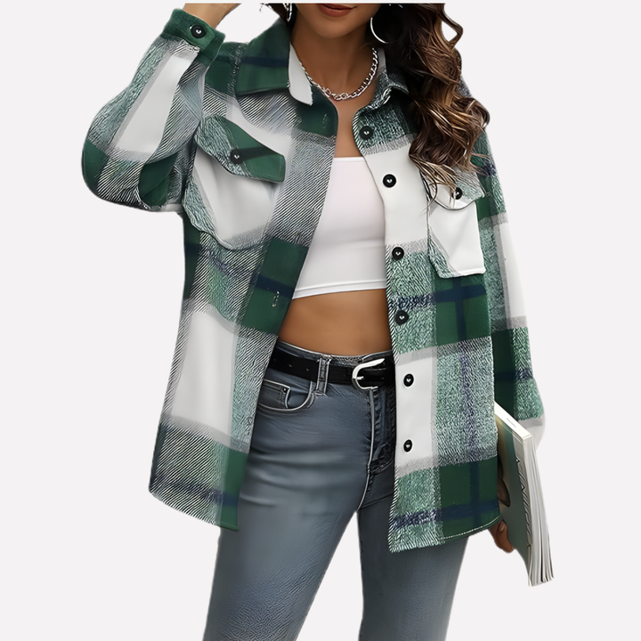 Veste à carreaux pour femmes