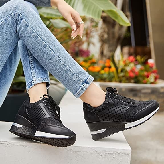 Baskets Wedge Élevées pour Femmes