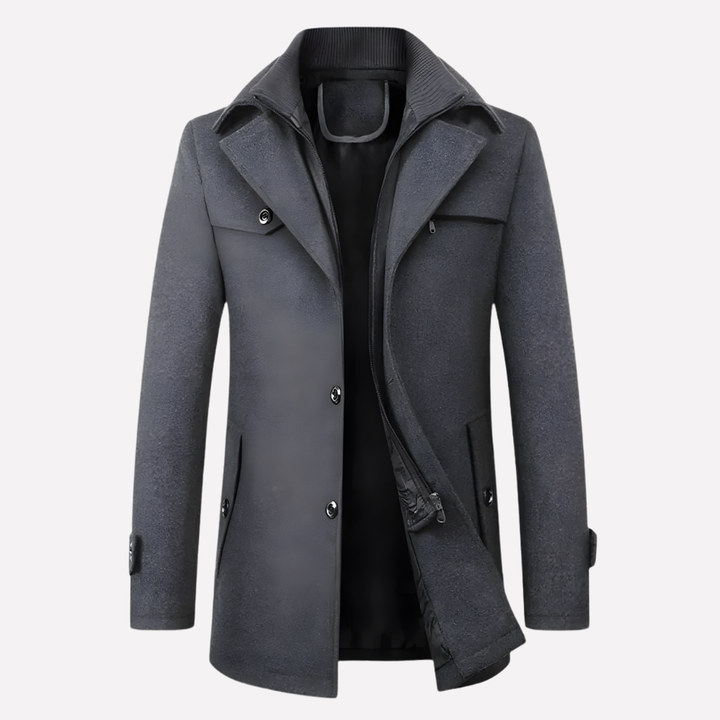Manteau en laine classique pour homme