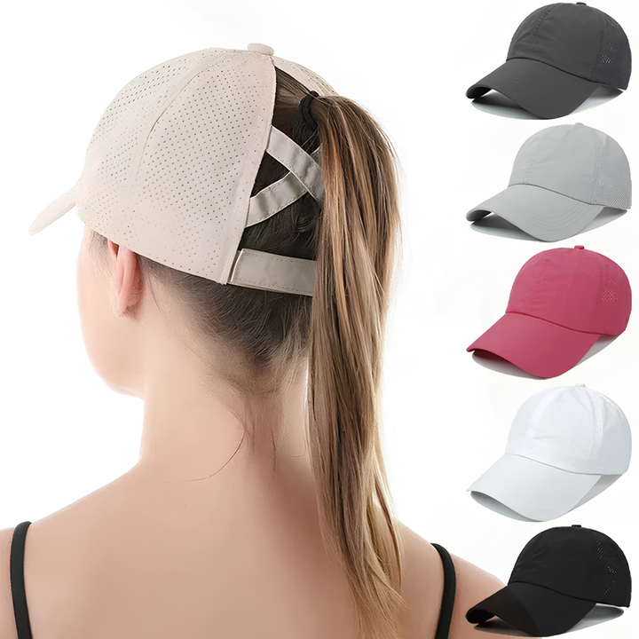 Casquette de baseball sport en maille unisexe respirante avec ajustement réglable