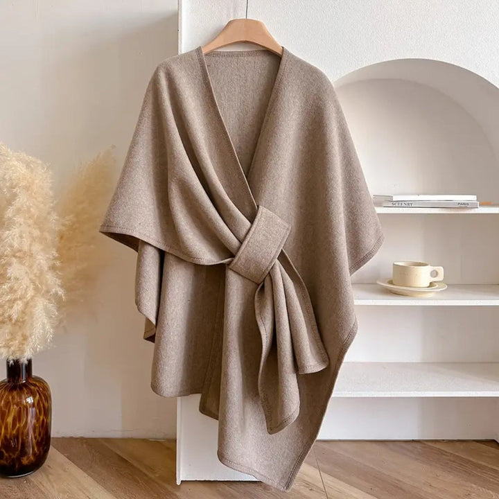 Manteau Luxueux à Col Châle résistant au vent pour Femme