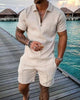 Ensemble Polo et Shorts d'Été pour Hommes Style Sans Effort en Un Ensemble Facile