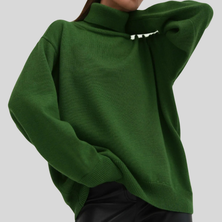 Pull Roule-Col Moderne pour Femme – Couche Élevée pour Temps Froid