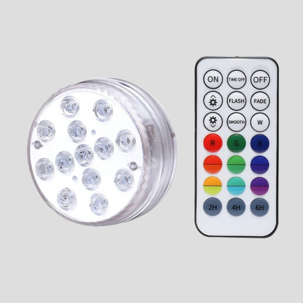 Lumière LED Couleur Lampe de Piscine Sous-Marine avec Télécommande RF