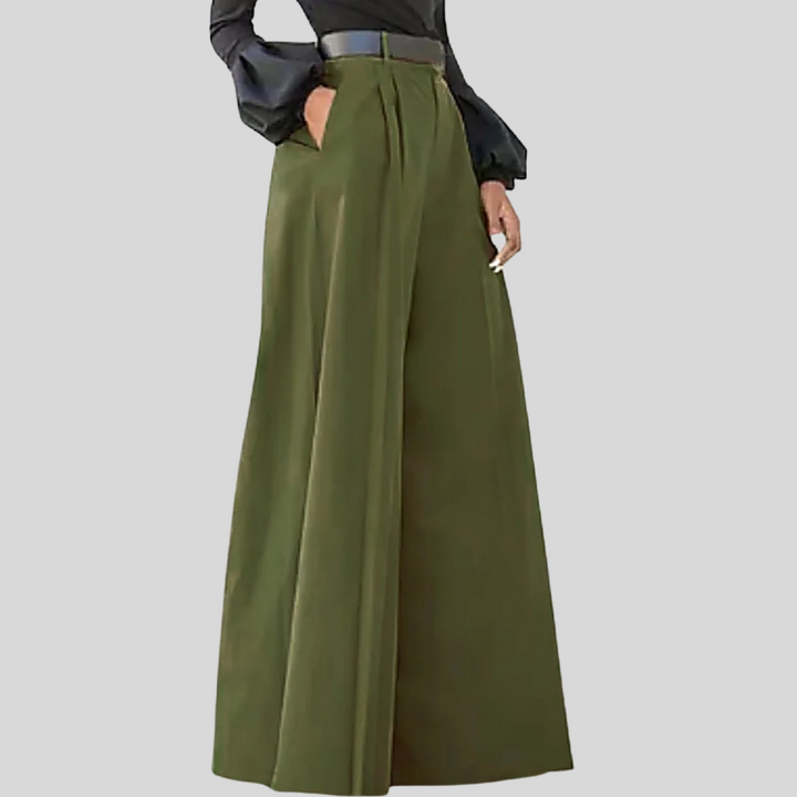 Pantalons Femme à Jambe Large – Style Sans Effort avec Flux Moderne