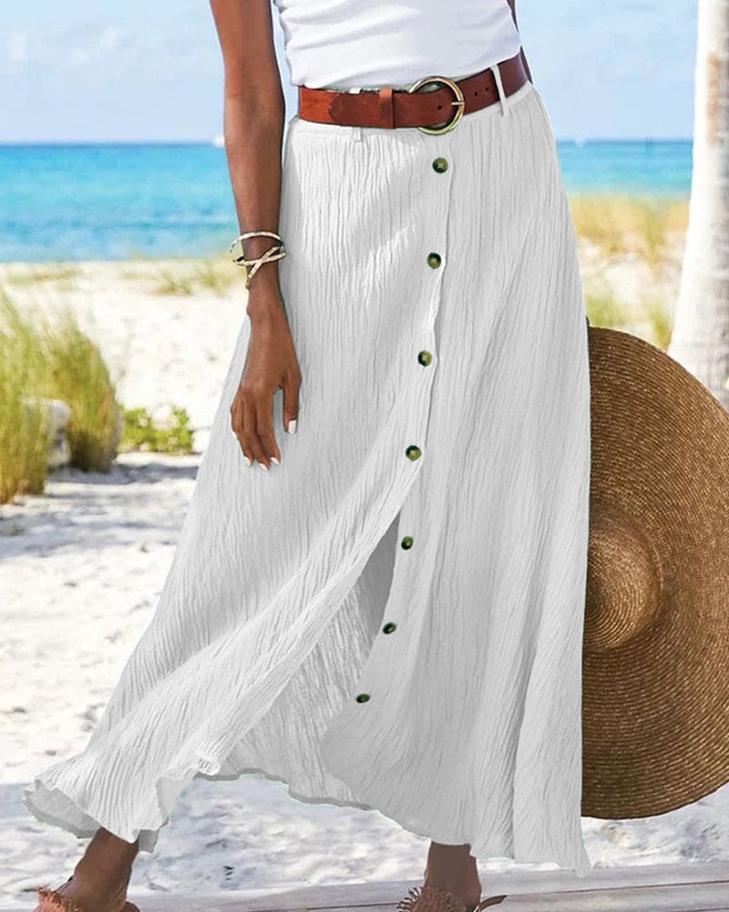Jupe Monochrome Longue pour Femme Simplicité Gracieuse avec Confort Toute la Journée