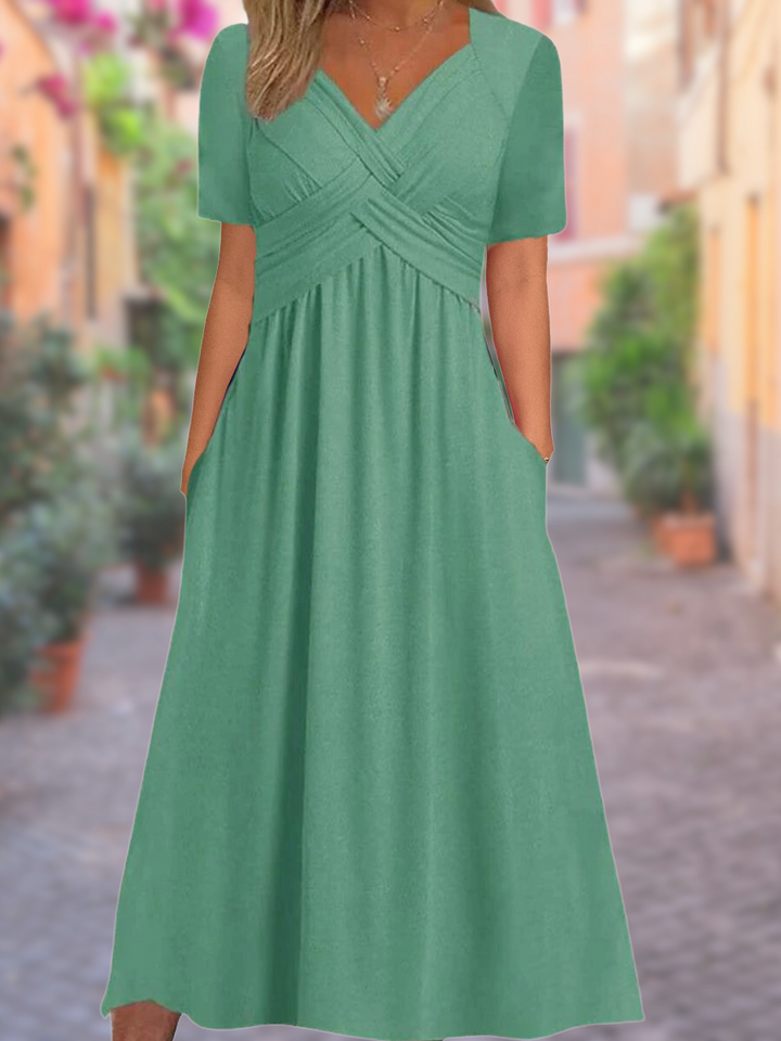 Robe d'été stylée à col en V