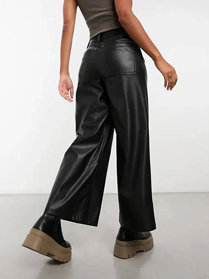 Pantalons en cuir hauts de taille SleekEdge pour femmes