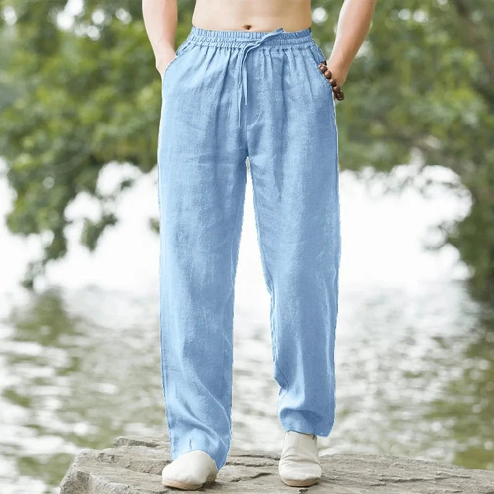 Pantalons de plage en lin pour hommes pour un confort estival sans effort