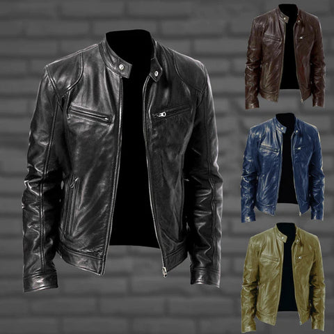 Veste en cuir pour hommes