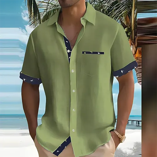 Liam – Chemise d'été à manches courtes pour hommes | Respirante et stylée
