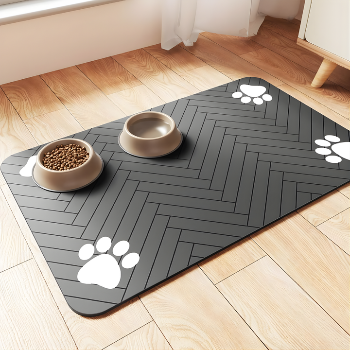 Tapis de Nourriture pour Animaux - Tapis Absorbant pour Bol de Nourriture et d'Eau
