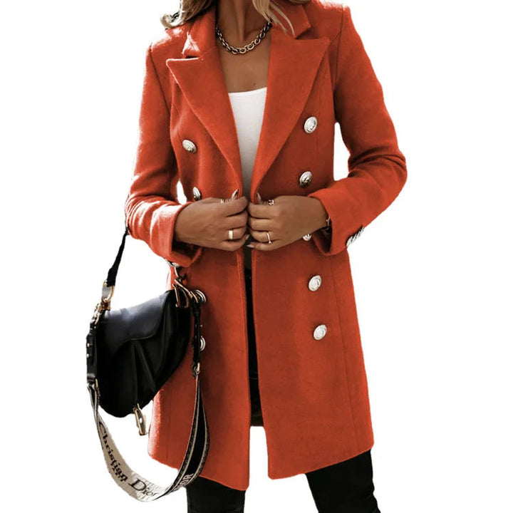 Manteau Long en Laine Élégant pour Femmes