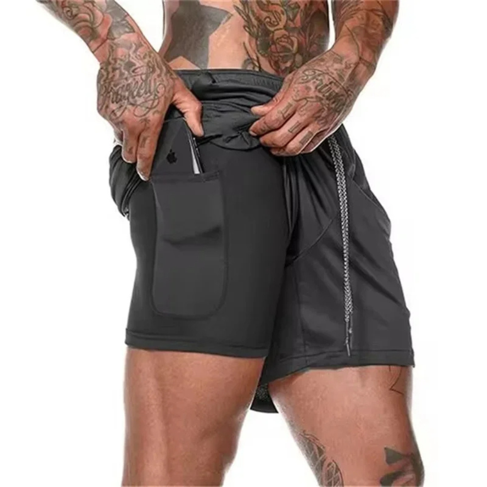 Shorts de sport 2-en-1 pour hommes – Conçus pour la performance et le confort