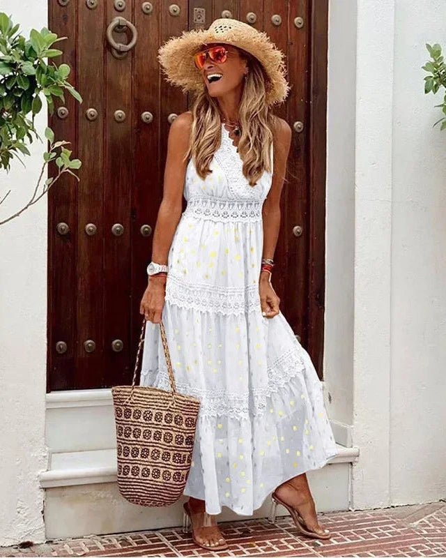 Robe Maxi Imprimée Longue pour Femmes