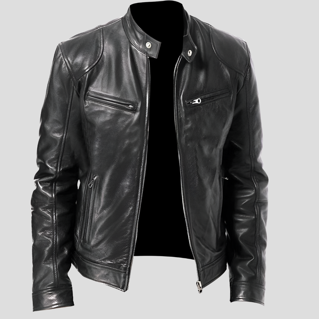 Veste en Cuir Classique pour Hommes