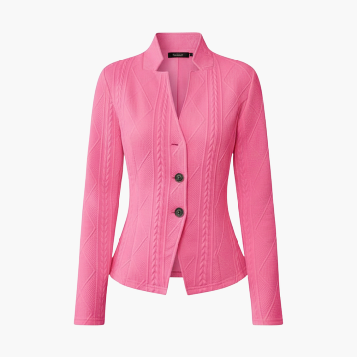 Blazer pour femmes avec col à revers et fermeture à bouton