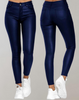 Pantalons en cuir PU haut taille élégants pour femmes