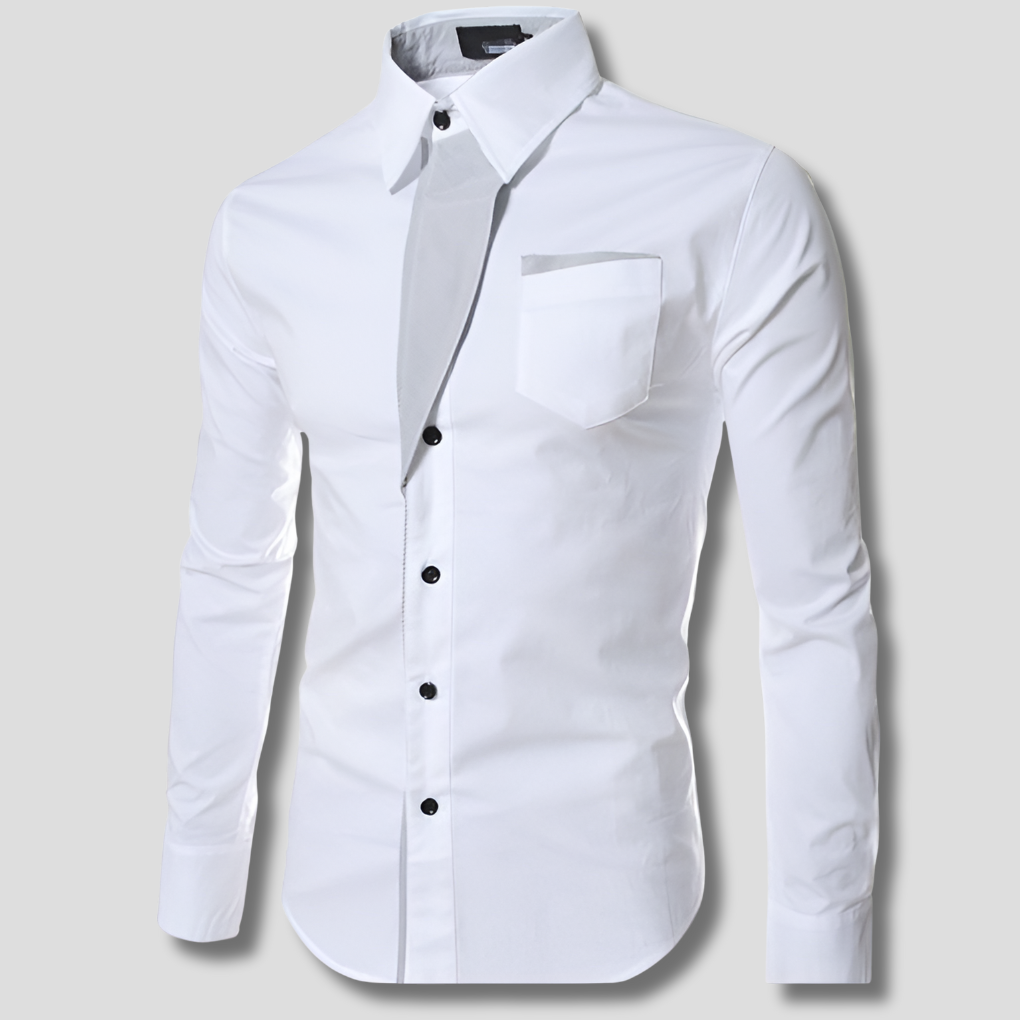 Chemise pour homme à manches longues – Design classique en coton