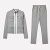 Ensemble Veste à Zip et Pantalon pour Femmes – Style Bord Contrasté