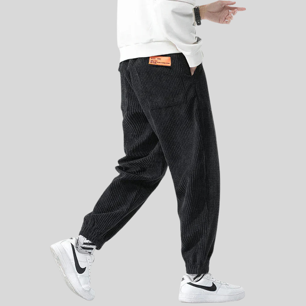 Pantalons de Jogging en Cordes Larges pour Hommes – Style Détente Quotidien