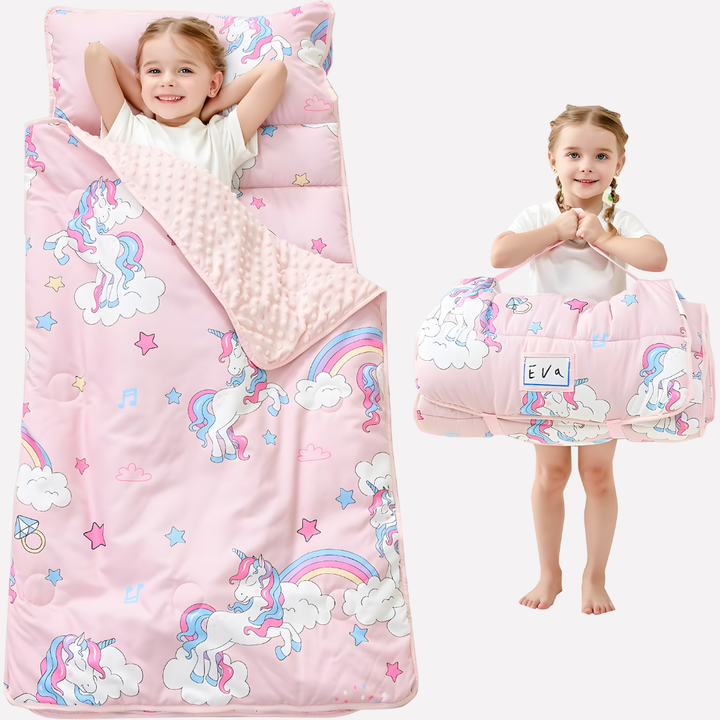 Tapis de Sieste pour Enfant avec Oreiller et Couverture