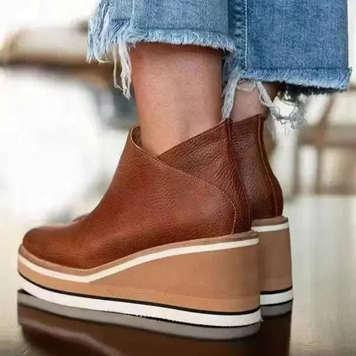 Bottes Cheville à Talons Épais pour Femmes avec Charme Vintage