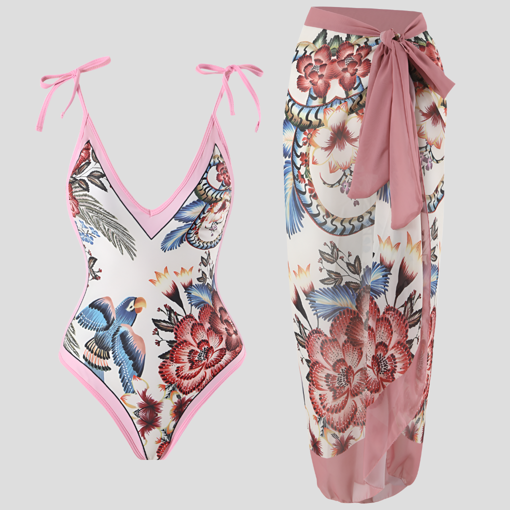 Maillot de Bain Une Pièce Vintage avec Volants