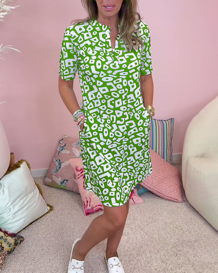 Robe de Plage avec Col en V et Poches Pratiques