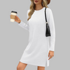 Robe Longue Manche Ronde