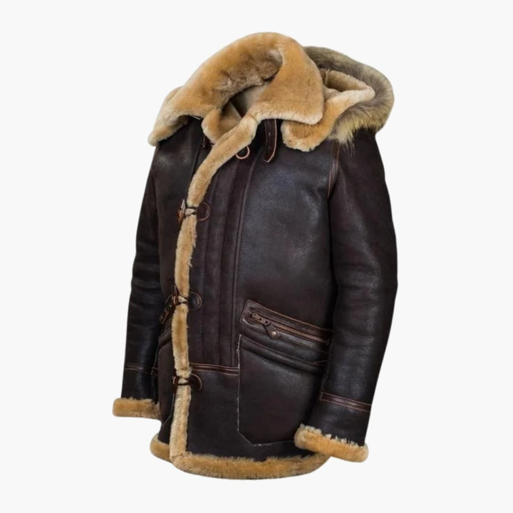 Veste d'hiver pour homme avec capuche en laine