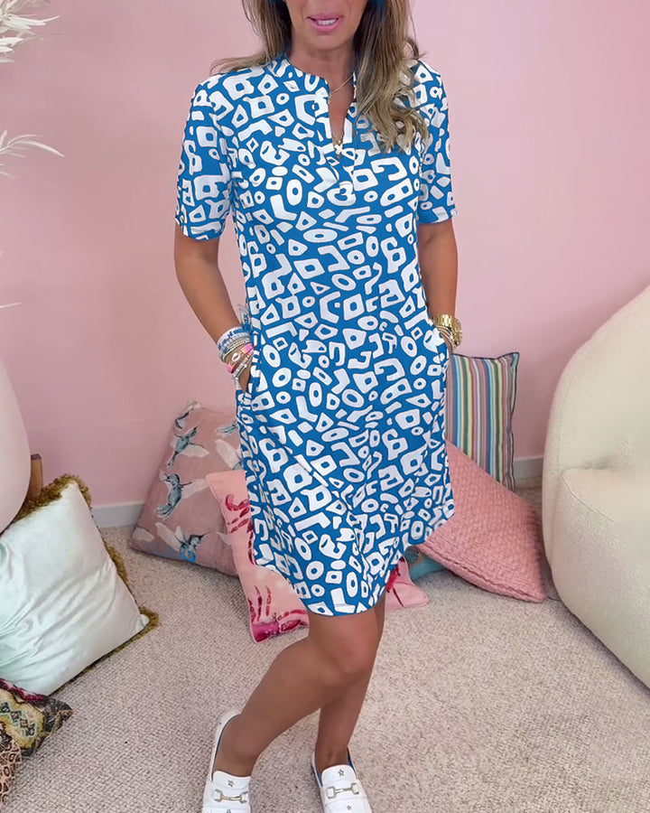Robe de Plage avec Col en V et Poches Pratiques