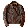 veste en cuir rétro premium