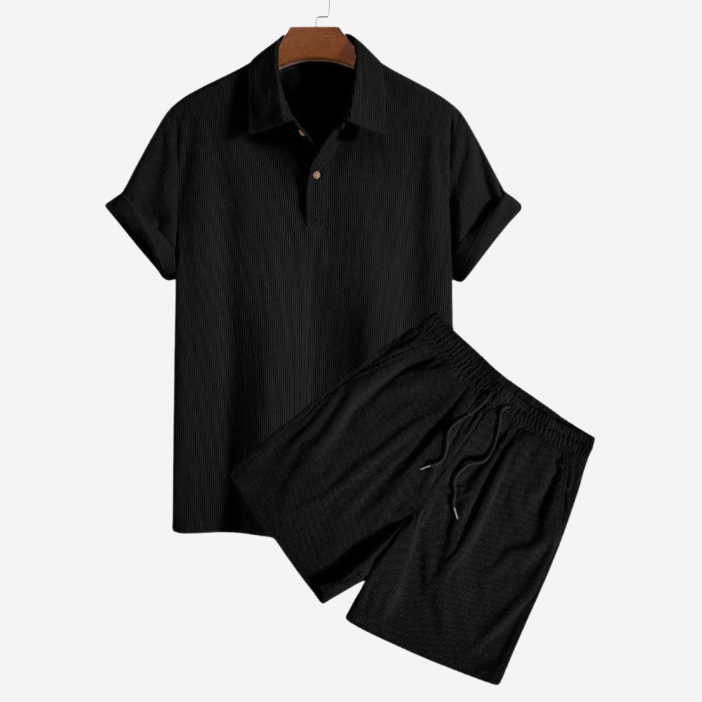 Chemise à manches courtes en twill pour homme
