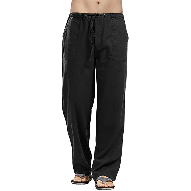 Ralph – Pantalons en lin respirant pour hommes avec ajustement surdimensionné