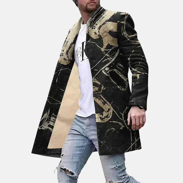 Manteau à Impression de Rue – Veste Casual et Ajustable pour Homme