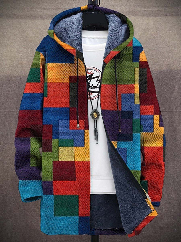 Gilet rétro colorblock pour hommes